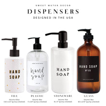 Load image into Gallery viewer, Black Stoneware Hand Soap Dispenser [Online Only]
