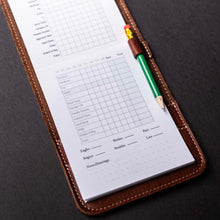 Load image into Gallery viewer, Fine Leather Golf Scorecard Holder Golf Logbook | Holtz Leather Co.
