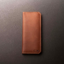 Load image into Gallery viewer, The Maverick Leather Coat Pocket Long Trucker Bifold Wallet | Holtz Leather Co.
