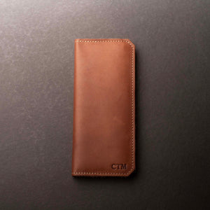 The Maverick Leather Coat Pocket Long Trucker Bifold Wallet | Holtz Leather Co.