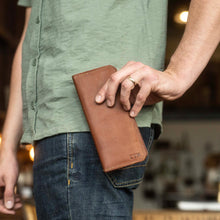 Load image into Gallery viewer, The Maverick Leather Coat Pocket Long Trucker Bifold Wallet | Holtz Leather Co.
