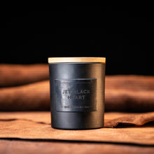 Load image into Gallery viewer, Jet Black Heart Leather Patch Candle | Holtz Leather Co.
