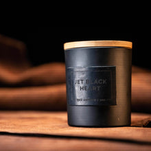Load image into Gallery viewer, Jet Black Heart Leather Patch Candle | Holtz Leather Co.
