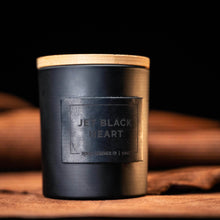 Load image into Gallery viewer, Jet Black Heart Leather Patch Candle | Holtz Leather Co.
