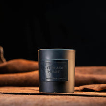 Load image into Gallery viewer, Jet Black Heart Leather Patch Candle | Holtz Leather Co.

