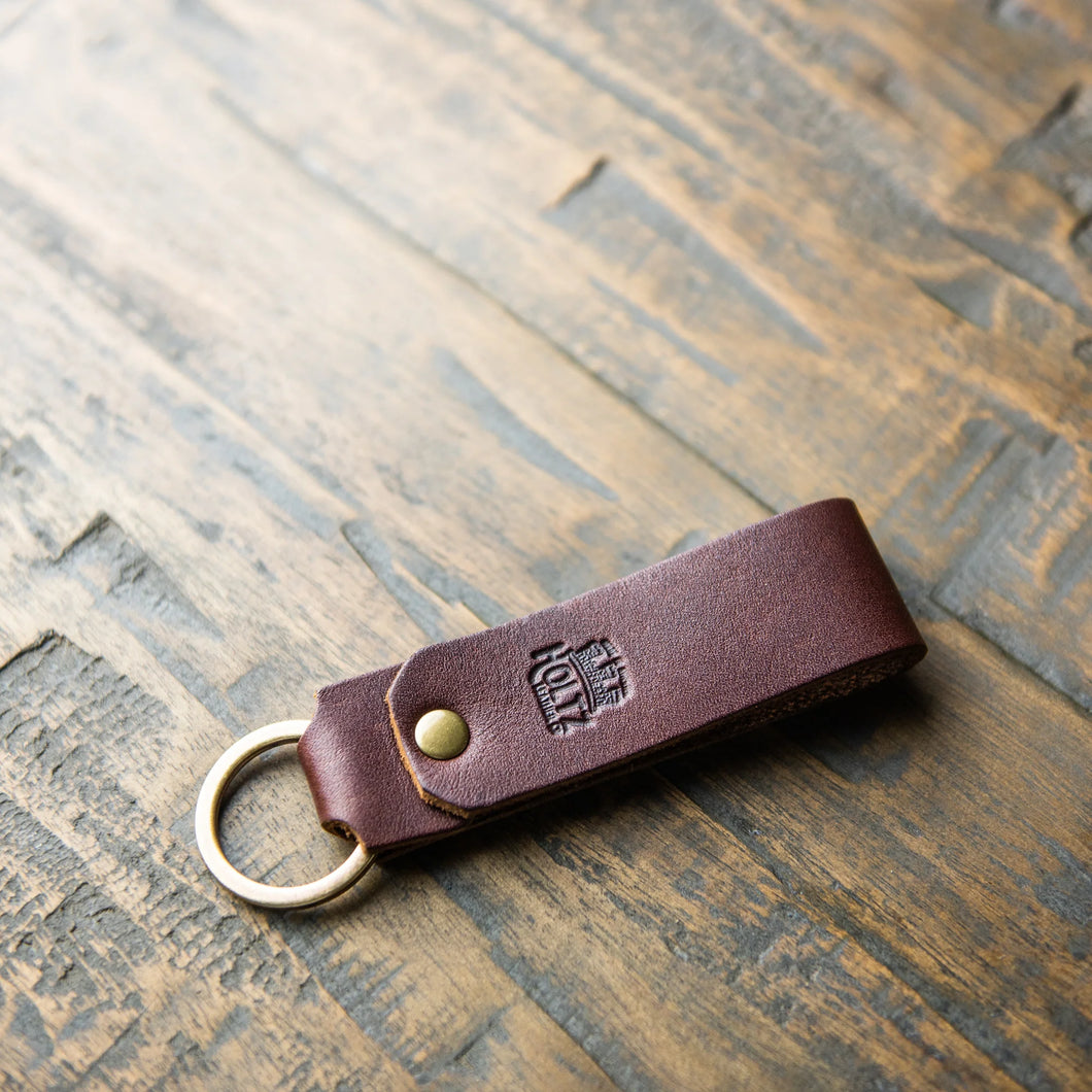 The Tucker Fine Leather Keychain Key Ring | Holtz Leather Co.