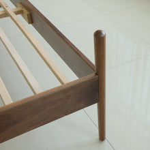 Load image into Gallery viewer, Mid Century Bed - American Solid Black Walnut [Online Only]
