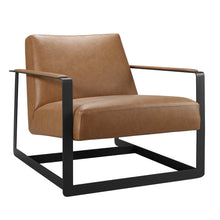 Load image into Gallery viewer, Seg Vegan Leather Accent Chair [Online Only]
