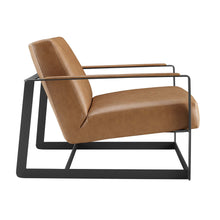 Load image into Gallery viewer, Seg Vegan Leather Accent Chair [Online Only]

