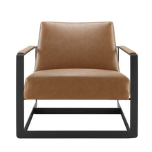 Load image into Gallery viewer, Seg Vegan Leather Accent Chair [Online Only]
