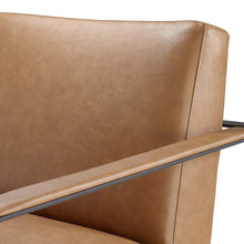 Load image into Gallery viewer, Seg Vegan Leather Accent Chair [Online Only]
