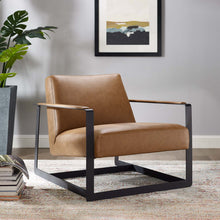 Load image into Gallery viewer, Seg Vegan Leather Accent Chair [Online Only]
