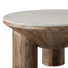 Load image into Gallery viewer, Ellison 33" Round Wood Coffee Table With Marble Top [Online Only]
