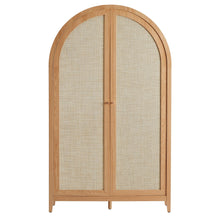 Load image into Gallery viewer, Calista 79" Tall Wide Rattan Arched Storage Cabinet [Online Only]
