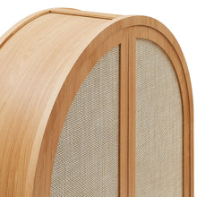 Load image into Gallery viewer, Calista 79" Tall Wide Rattan Arched Storage Cabinet [Online Only]
