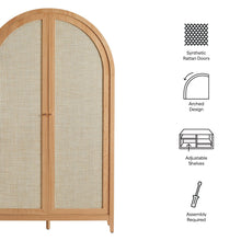 Load image into Gallery viewer, Calista 79" Tall Wide Rattan Arched Storage Cabinet [Online Only]
