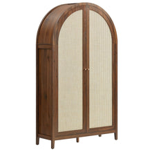 Load image into Gallery viewer, Calista 79" Tall Wide Rattan Arched Storage Cabinet [Online Only]
