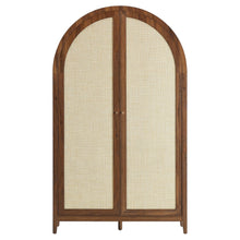 Load image into Gallery viewer, Calista 79" Tall Wide Rattan Arched Storage Cabinet [Online Only]
