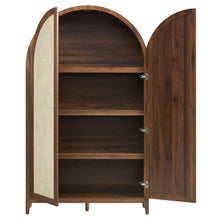 Load image into Gallery viewer, Calista 79" Tall Wide Rattan Arched Storage Cabinet [Online Only]

