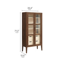 Load image into Gallery viewer, Nell 71" Glass Door Tall Display Storage Cabinet [Online Only]
