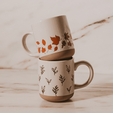 Load image into Gallery viewer, Brown Leaves 14 oz Stoneware Coffee Mug [Online Only]
