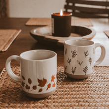 Load image into Gallery viewer, Brown Leaves 14 oz Stoneware Coffee Mug [Online Only]
