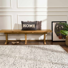 Load image into Gallery viewer, Keita Cream &amp; Black Grid Plush Rug [Online Only]
