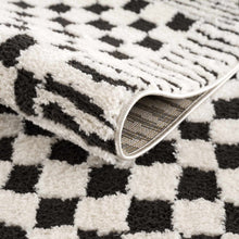 Load image into Gallery viewer, Leryn Black &amp; White Checkered Area Rug [Online Only]
