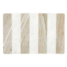Load image into Gallery viewer, White &amp; Tan Striped Marble Board
