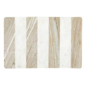 White & Tan Striped Marble Board