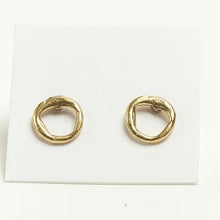 Load image into Gallery viewer, Gold Open Circle Stud Earrings
