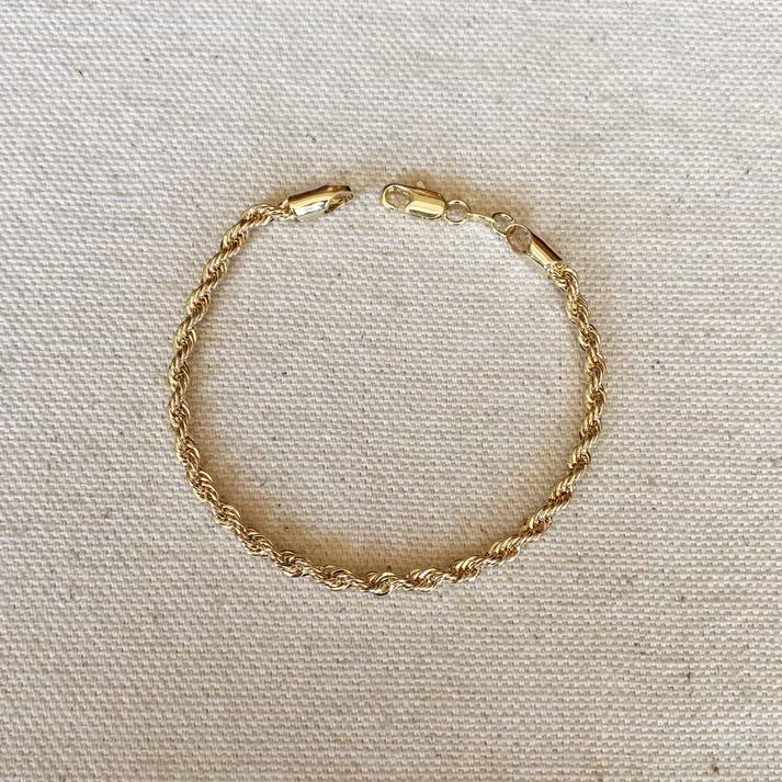 18k Gold Filled Rope Bracelet – Smith & York Co 18k gold filled bracelet main image 0