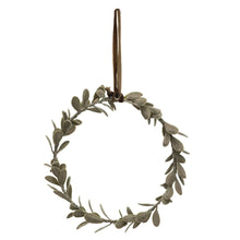 Load image into Gallery viewer, Green Flocked Wreath Ornament

