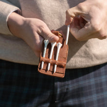 Load image into Gallery viewer, Fine Leather Golf Bag Tag and Tee Holder | Holtz Leather Co.
