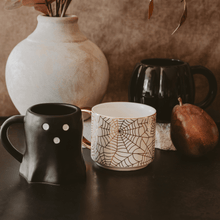 Load image into Gallery viewer, Black Pumpkin 19 oz Figural Coffee Mug [Online Only]
