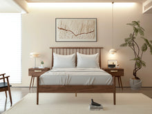 Load image into Gallery viewer, Mid Century Bed - American Solid Black Walnut [Online Only]
