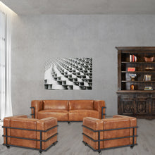 Load image into Gallery viewer, Henry Industrial Modern Leather Arm Chair (2 Colors Available) [Online Only]
