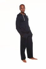 Load image into Gallery viewer, Men's Henley Style Bamboo Viscose Fleece Hoodie + Fleece Lounge Pants [Online Only]
