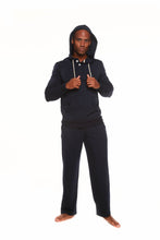 Load image into Gallery viewer, Men's Henley Style Bamboo Viscose Fleece Hoodie + Fleece Lounge Pants [Online Only]

