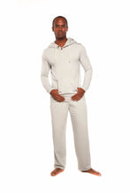 Load image into Gallery viewer, Men's Henley Style Bamboo Viscose Fleece Hoodie + Fleece Lounge Pants [Online Only]
