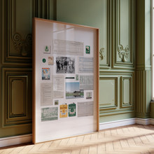 Load image into Gallery viewer, Vintage Golf Matchbook Collage Poster w/Frame Options [Online Only]
