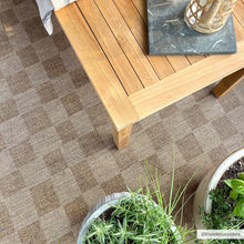 Load image into Gallery viewer, Kuval Checkered Brown Outdoor Rug [Online Only]
