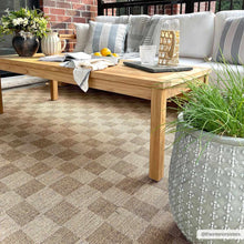 Load image into Gallery viewer, Kuval Checkered Brown Outdoor Rug [Online Only]
