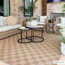 Load image into Gallery viewer, Kuval Checkered Brown Outdoor Rug [Online Only]
