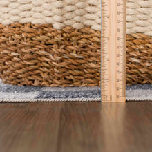 Load image into Gallery viewer, Alie Blue Gray Checkered Washable Rug [Online Only]
