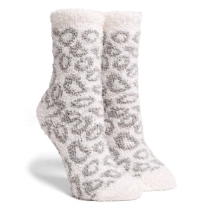 Luxury Soft Leopard Pattern Mini Crew Winter Socks