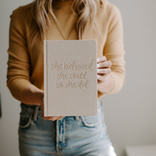 Load image into Gallery viewer, She Believed She Could Fabric Journal [Online Only]
