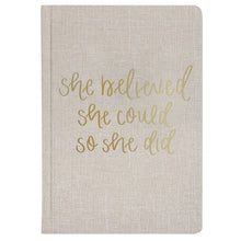 Load image into Gallery viewer, She Believed She Could Fabric Journal [Online Only]
