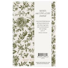 Load image into Gallery viewer, Mom's One Line A Day Green Delft Leather Journal [Online Only]
