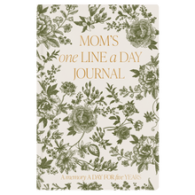 Load image into Gallery viewer, Mom's One Line A Day Green Delft Leather Journal [Online Only]

